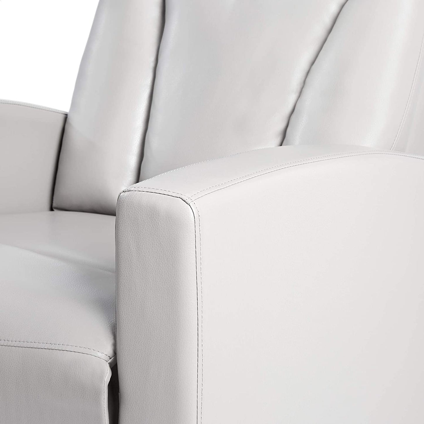 JC Home Chair Theater Glider, 360 Degree Swivel, Push-Back Reclining, Single Sofa, Grey