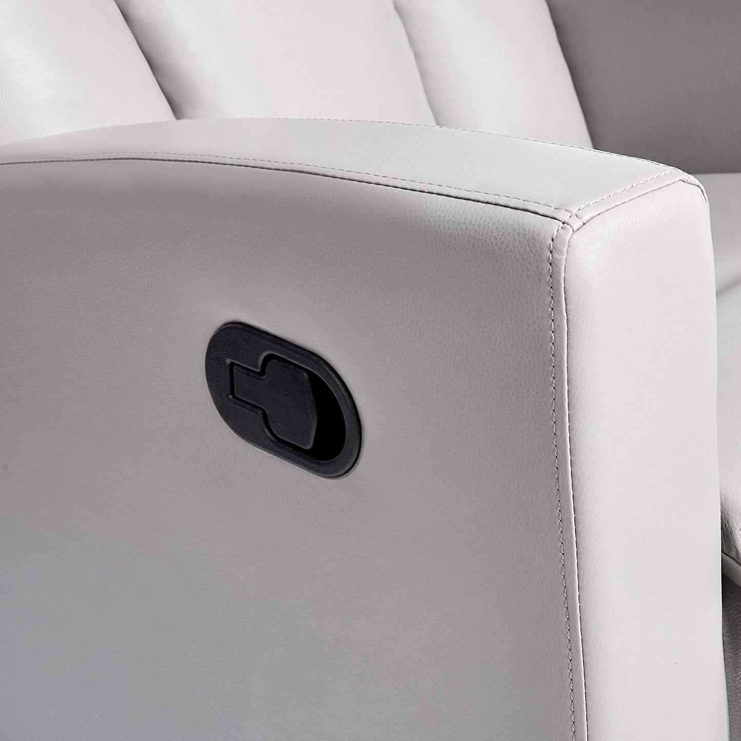 JC Home Chair Theater Glider, 360 Degree Swivel, Push-Back Reclining, Single Sofa, Grey